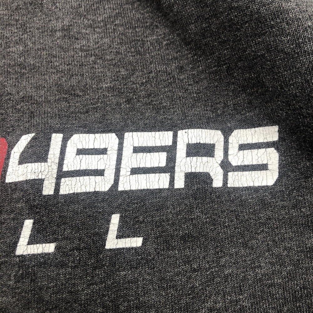 49ers Long Sleeve Shirt San Francisco Size Medium Gray NFC Majestic‎ Cotton Used - Picture 13 of 14